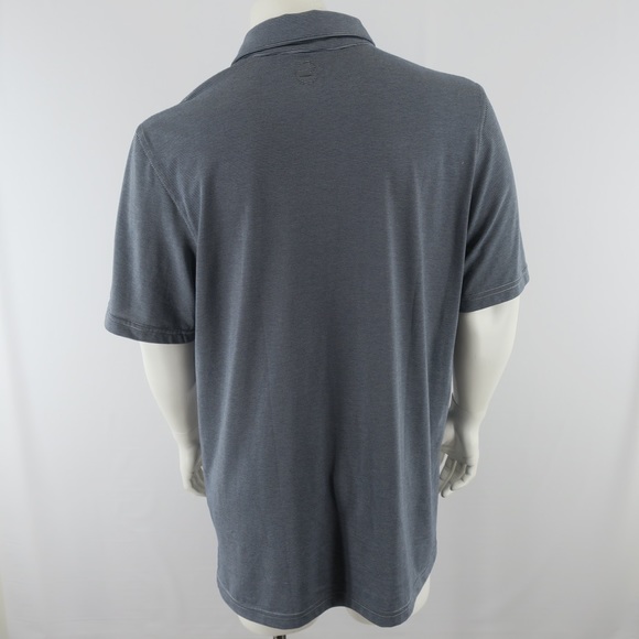 Jim Nantz Vineyard Vines Striped Polo Shirt Mens XL‎ Blue Gray Pima Cotton Blend - Picture 3 of 6
